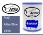 Preview: Audi, Atlas Blue, L338: 500ml Lackdose, von ATW Autoteile West.